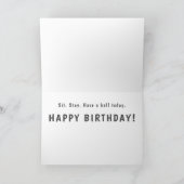 Black Lab "Sit. Blijf. Een bal hebben." Kaart (Binnen)