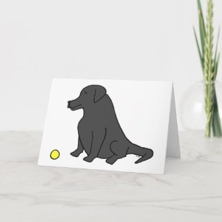 Black Lab "Sit. Blijf. Een bal hebben." Kaart
