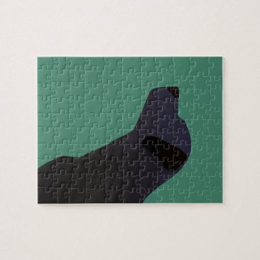 Black Lab Sjablonen gereed voor aanpassing Legpuzzel (Horizontaal)