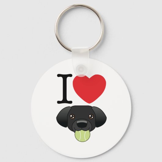 Black Lab Sleutelhanger (Voorkant)