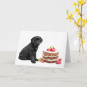 Black Lab Toutes les Occasions Carte - Chig Cake A (Fleur jaune)