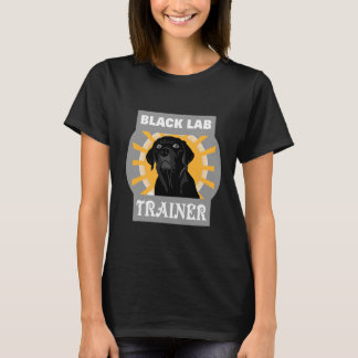 Black Lab Trainer Labrador Retriever hondentrainin T-shirt