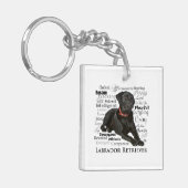 Black Lab Traits Sleutelhanger (Voorkant Links)