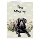 Black Lab Vaderdag Bericht gevouwen kaart (Voorkant)