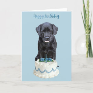 Black Lab Verjaardag Kaart - Hond Verjaardag Kaart