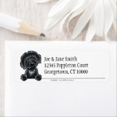 Black Labradoedle Clean en Simple Etiket (Insitu)