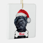 Black Labradoodle/Black Goldendole Ceramic Orn Keramisch Ornament (Rechts)