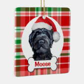 Black Labradoodle / Black Goldendoodle Keramisch Ornament (Rechts)