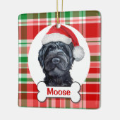 Black Labradoodle / Black Goldendoodle Keramisch Ornament (Links)