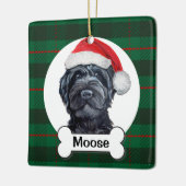 Black Labradoodle / Black Goldendoodle Keramisch Ornament (Links)