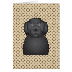 Black Labradoodle Cartoon