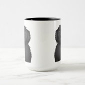 Black Labradoodle Cartoon Mok (Midden)