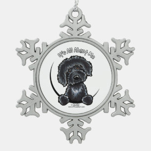 Black Labradoodle IAAM Tin Sneeuwvlok Ornament