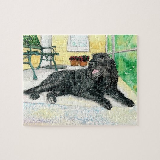 Black Labradoodle Legpuzzel (Horizontaal)