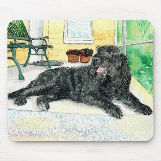 Black Labradoodle Muismat (Voorkant)