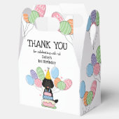 Black Labradoodle Verjaardag Bedankt Favor Box Bedankdoosjes (Geopend)