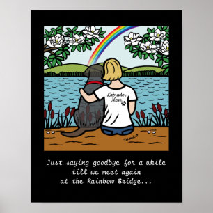 Black Labrador Angel en Mam Blonde S Poster