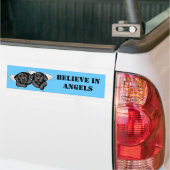 Black Labrador Angels (regenboogbrug) Bumpersticker (Op Truck)