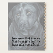 Black Labrador Art Planner Anglais Retriting Book (Dos)