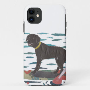 Black Labrador, Beach Dog Hoesje-Mate iPhone Case