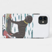 Black Labrador, Beach Dog Hoesje-Mate iPhone Case (Achterkant (horizontaal))