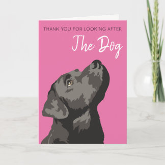 Black Labrador bedankt voor het verzorgen van de h