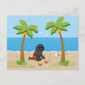 Black Labrador Bikini Girl Briefkaart (Voorkant)
