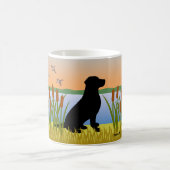 Black Labrador Bird Dog Sunset Koffiemok (Center)