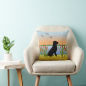 Black Labrador Bird Dog Sunset Kussen (Stoel)