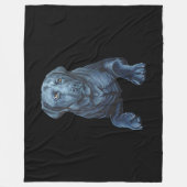 Black Labrador Blanket Dog Art Fleece Blankets (Voorkant)