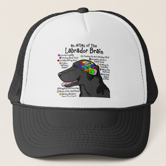 Black Labrador Brain Atlas Trucker Pet (Voorkant)