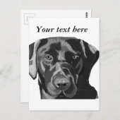Black Labrador Briefkaart (Voorkant / Achterkant)