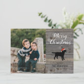 Black Labrador Christmas Card Modèle (Debout devant)