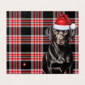 Black Labrador Christmas Dog Red Plaid Holiday (Outside Unfolded)