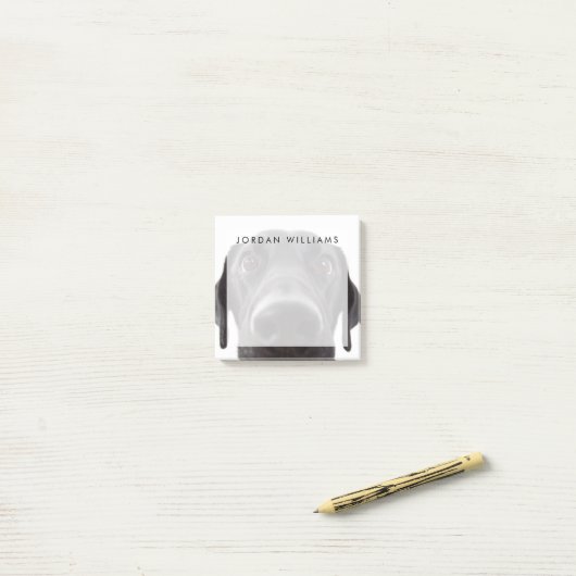 Black Labrador Closeup Portrait Post-it® Notes (Op bureau)