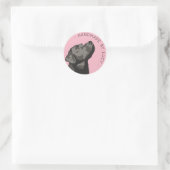 Black Labrador Custom "Handmade by..." Sticker (Tas)
