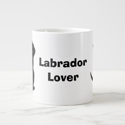 Black Labrador Design Jumbo Mok (Voorkant)