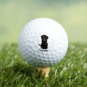 Black Labrador Dog Design Golfballen (Insitu Shirt)