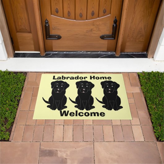 Black Labrador Dog Doormat Deurmat (Buiten)