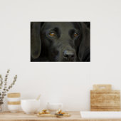 Black Labrador Dog Poster (Keuken)