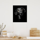 Black Labrador Dog Poster Canvas Imprimer Inspirat (Cuisine)