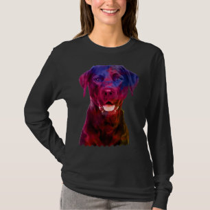 Black Labrador Dog Waterverf Labrador Retriever T-shirt