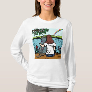 Black Labrador en mam Rainbow Bridge Shirt