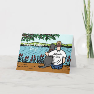 Black Labrador en papa Kaart