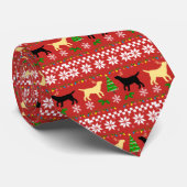 Black Labrador en Yellow Labrador Antlers Stropdas (Opgerold)