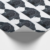 Black Labrador Facing Cadeaupapier (Hoek)