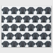 Black Labrador Facing Cadeaupapier (Vlak)
