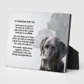 Black Labrador Friend Poem Plaque Fotoplaat (Zijkant)