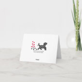 Black Labrador Hearts Carte de remerciements (Dos)