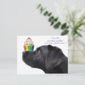 Black Labrador - Hondenliefhebber - Briefkaart (Staand voorkant)